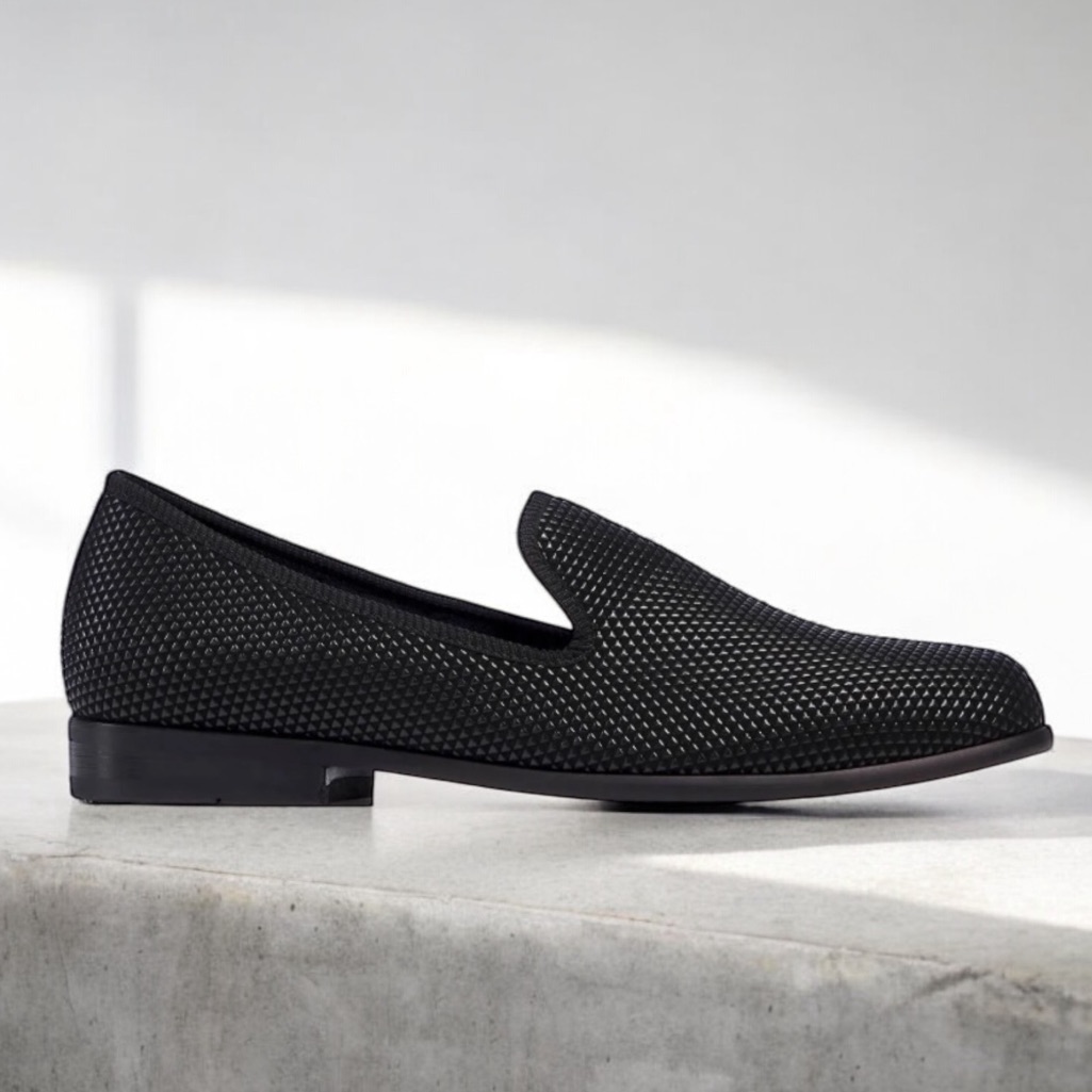 Duke + Dexter Pyramid Black Embossed Loafer Handmade England — image 3 of 8